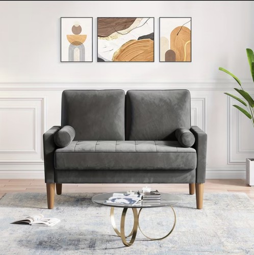 Small velvet sofa - small, modern