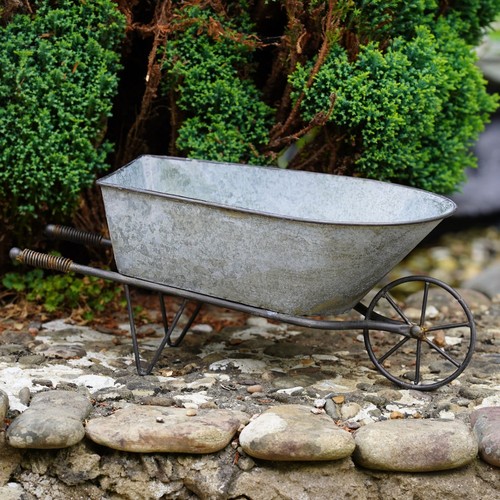 Wheelbarrow zinc metal - wheelbarrow,