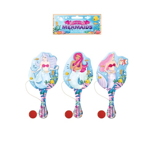 Mermaid wooden paddle - wooden, bat