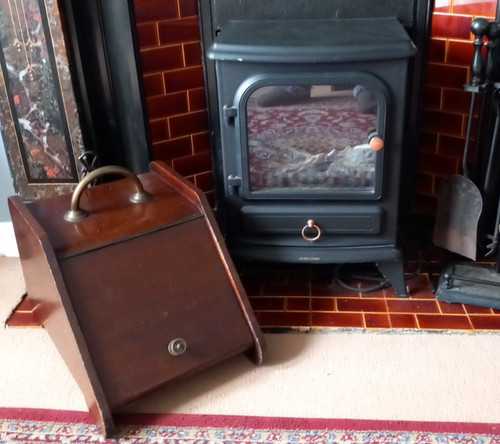 Vintage coal scuttle box - coal,