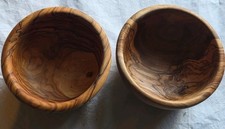 2 Small Olive Wood Bowls