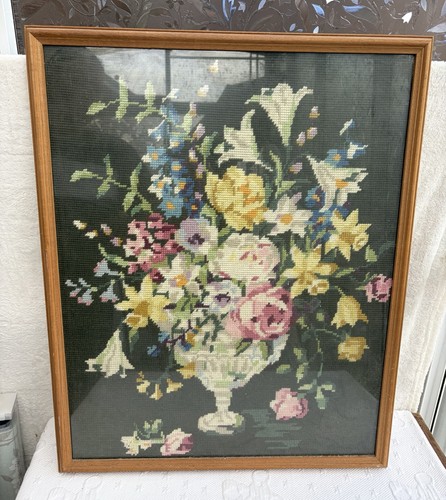 Vintage framed floral - vintage,