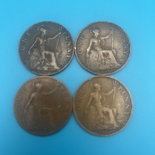 1913 old penny coin - old, king