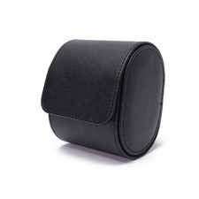 Black PU Leather Watch Roll Single Watch Travel for Case