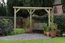 Corner Garden Pergola Kit Wooden Slatted Outdoor Garden Structure Free Delivery