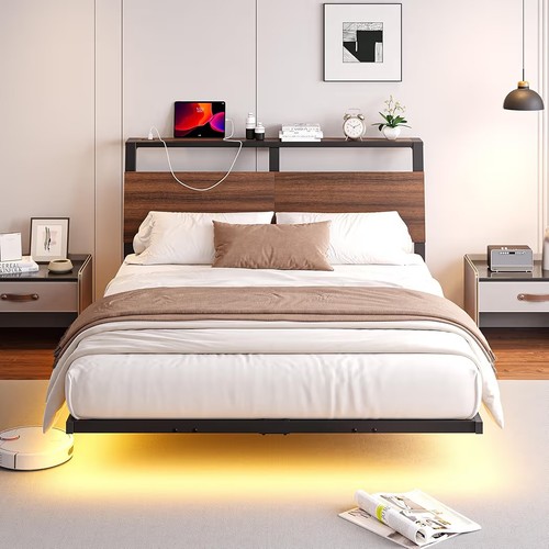 Double floating bed frame - floating,