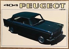PEUGEOT 404 Car Sales Brochure