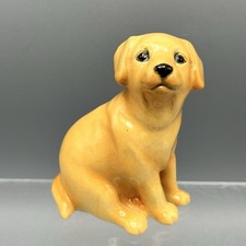 Vintage Beswick Yellow Golden Labrador Dog Puppy Sitting 8.5cm tall