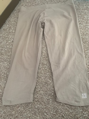 Beige cropped leggings with - beige,