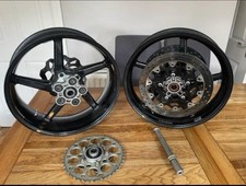 BST Carbon Fibre GSXR 600 750 Wheels + Brembo Discs + Renthal Sprockets