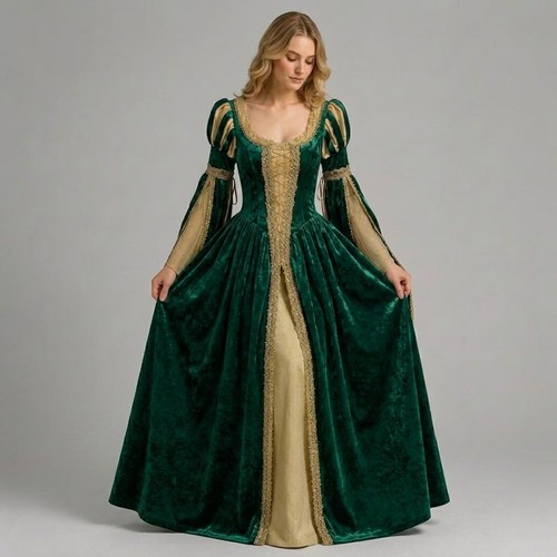 Green velvet medieval - velvet,
