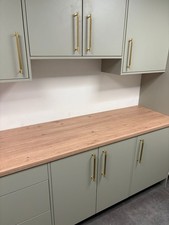 Warm Oak  effect Kitchen Worktop 40mm, Laminate Oak EFFECT 3m 600mm 40mm