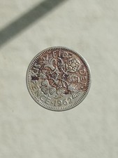1962 Sixpence Queen Elizabeth