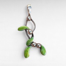 Charles Horner Silver Mistletoe Pendant 1907