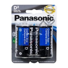 2x Panasonic D Batteries Super