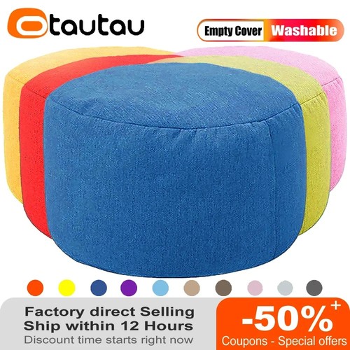 Round stool linen - bean, bag