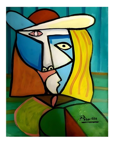 Picasso cubist portrait wall - picasso,