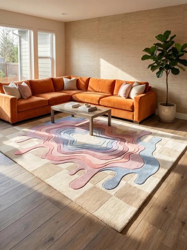 Modern abstract hand tufted - abstract,