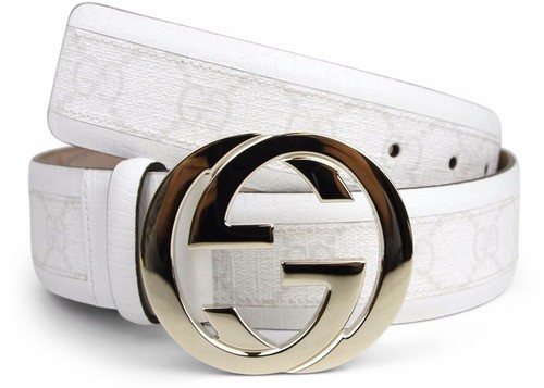 Gucci white leather canvas - white,