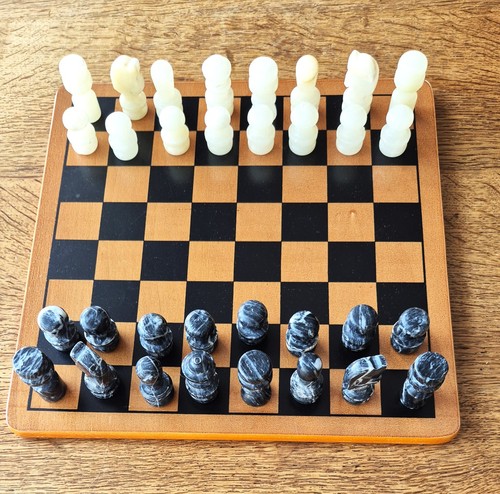 Marble and wooden hand carved - and,