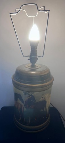 Vintage horse scene - scene, lamp