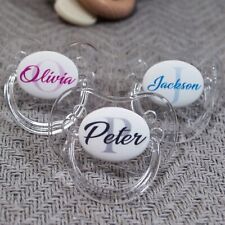 *2-PACK* PERSONALISED DUMMY PACIFIER SOOTHER, VARIOUS TEATS, MONOGRAM