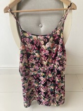 Topshop Ladies Pink Stylish Floral Playsuit Size 8-10