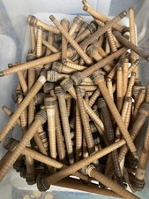 Vintage Wood Bobbins, 8.75"