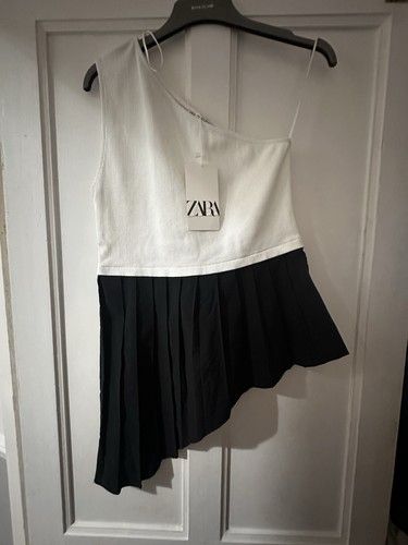 Zara one shoulder pleated - shoulder,