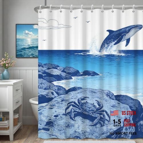 Seaside shower curtain 71x74 - shower,