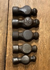 VINTAGE BALL PEIN HAMMER HEADS X5 BRADES STANLEY TOGA CARPENTER JOINER OLD TOOLS