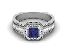 18K Natural Blue Tanzanite &