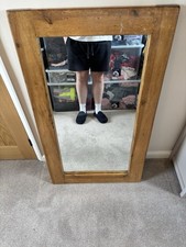 Large Wooden Framed Mirror -