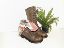 Dr. Martens TRIUMPH fold over biker boots union jack lined uk 5 eu 38 eu 7 1109