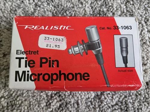 Realistic tie clip - clip, microphone