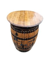 ALL IN ONE - Whisky Barrel Bar table cabinet with wine rack & Shelf Patio / Pub