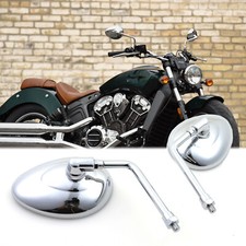 2x For Indian Scout 60 Cruisers Motorcycle Side Mirrors Clear Rearview Chrome