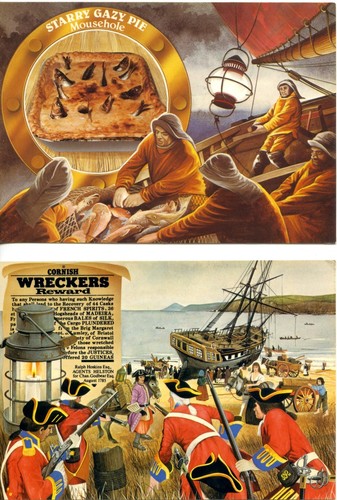 Set postcards cornwall - postcards,