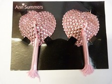 ANN SUMMERS PINK DIAMANTE NIPPLE TASSELS BOXED REUSABLE PASTIES STICK ON SEXY