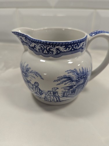 Spode milk cream jug blue - or,