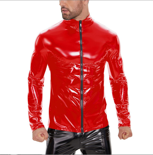 Men pvc leather long - pvc,