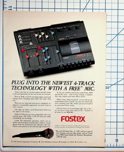 1987 fostex multitracker - fostex, x-30