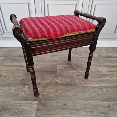 Antique wooden piano stool - stool,