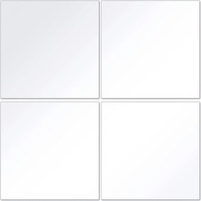 Self Adhesive Mirror Tiles 35cmX35cm 4PCS Full Length Mirrors Set Easy Install