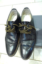 Womens Marco Moreo rich brown lace up all leather flats vgc size 39.5 / 6 1/2