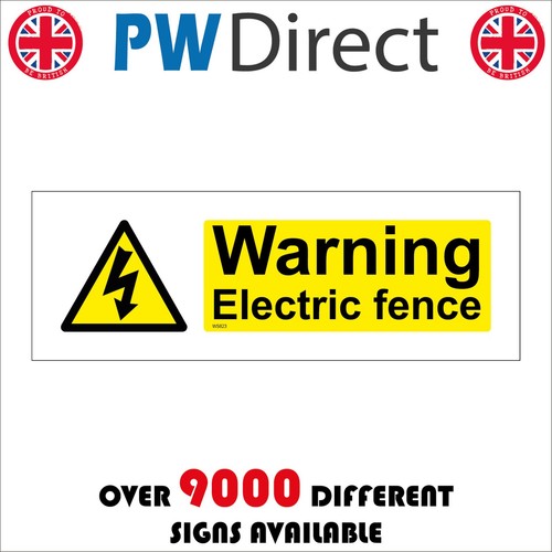 Sign warning electric fence - sign,