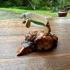 VTG Art Glass Manatee Figurine