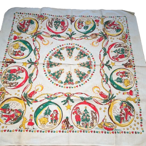 Vintage christmas tablecloth - vintage,