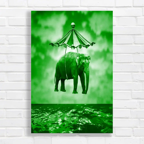 Fanciful flying elephant with - fanciful,