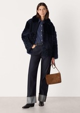 Whistles Navy Hema Shearling